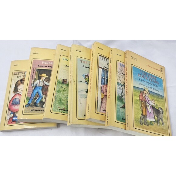 Vintage Lot (7) "Little House On The Prairie" Laura Ingalls Wilder Books (1971) - Picture 1 of 16